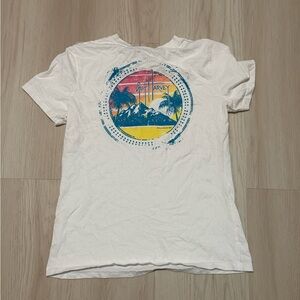 Guy Harvey White Tee with Tropical Graphic